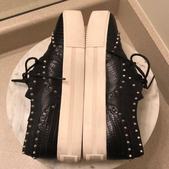 Ash Krush Black studded leather platform shoes - Picture 5 of 8